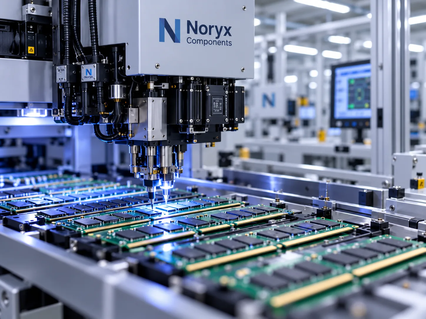 NORYX production line assembling server memory modules