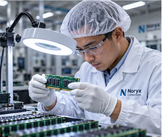 NORYX quality control inspecting a memory module